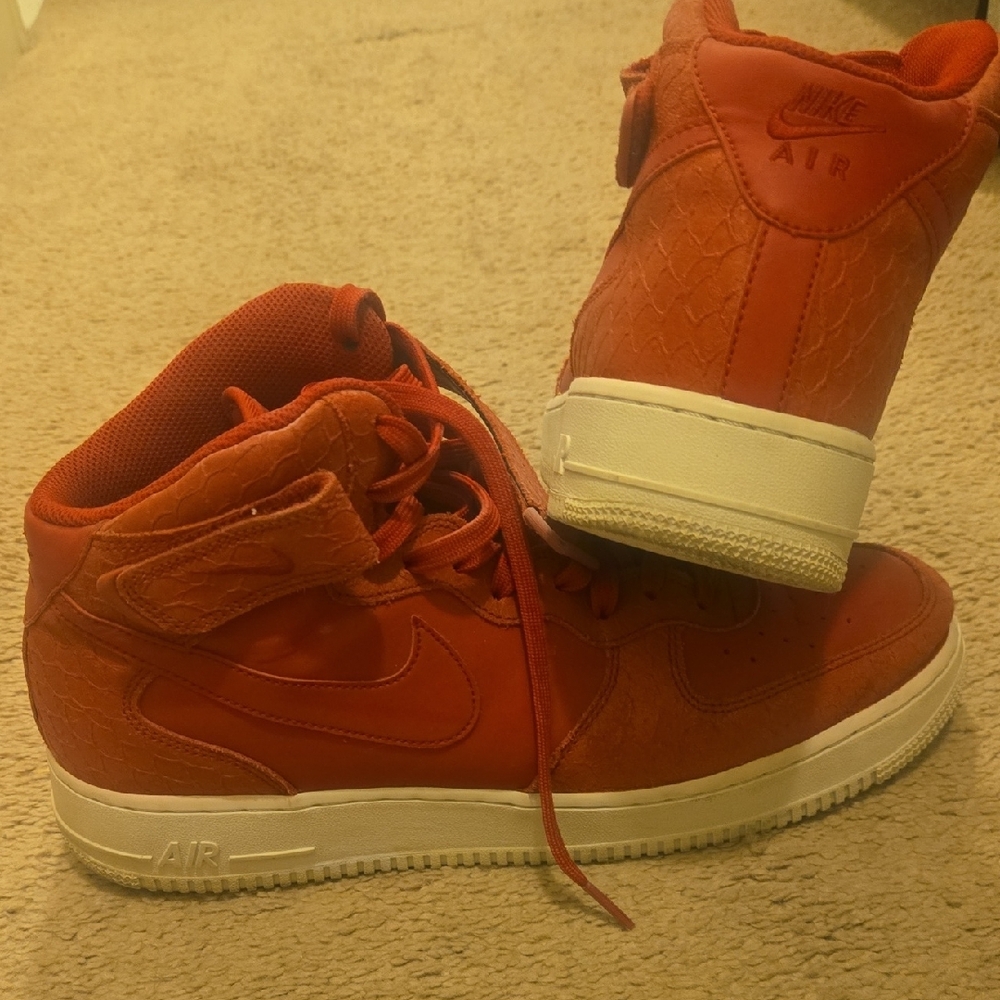 Air Force 1 Mid 07 Red Python Sz 11.5